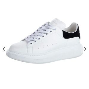 Alexander McQueen White Sneakers with Black Heel